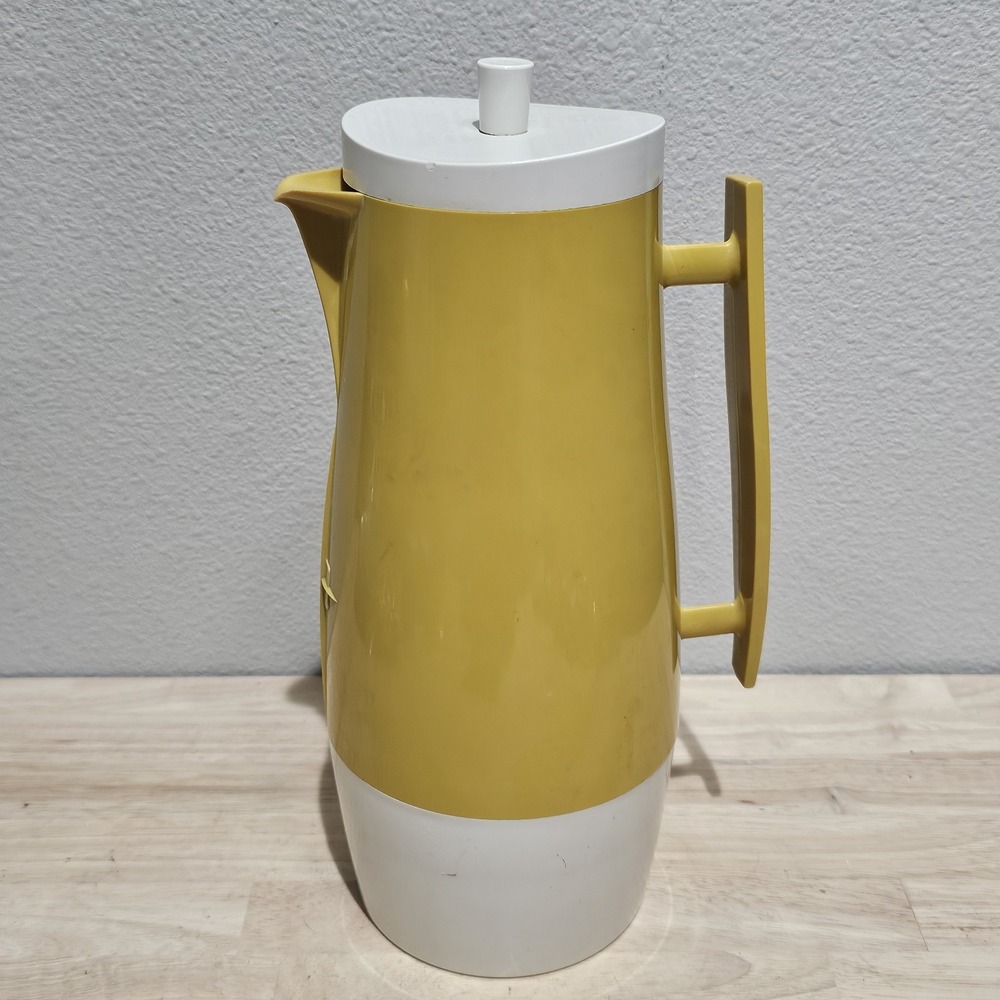 Aladdin's Beverage Butler Thermos Pitcher Gold Mid Century Vintage MCM